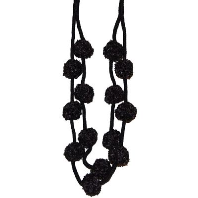 Opus pompom tieback Black