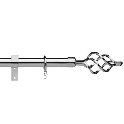Universal Chrome Pole with Cage Finials