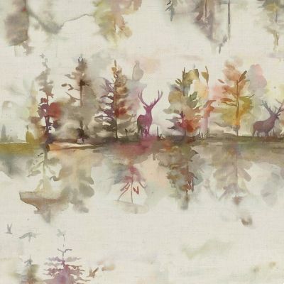 Wilderness Printed Cotton Fabric Plum