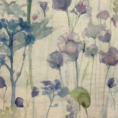 Ilinizas Printed Cotton Fabric Violet Natural