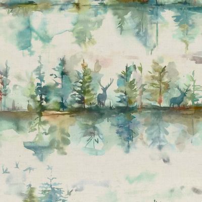 Wilderness Printed Cotton Fabric Topaz