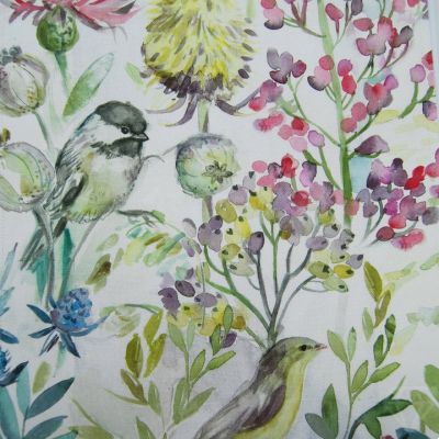 Morning Chorus Printed Linen Fabric Cream