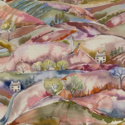 Ambleside Printed Cotton Fabric Russett
