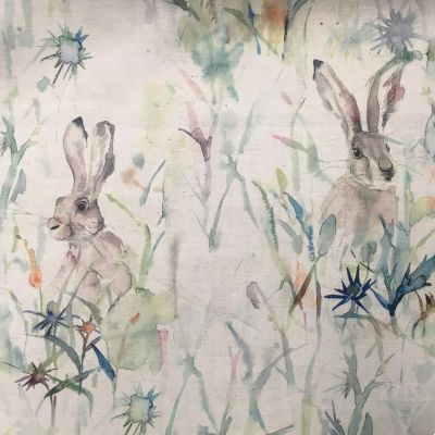 Jackrabbit Printed Cotton Fabric Natural