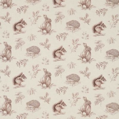Squirrel & Hedgehog Walnut/Linen