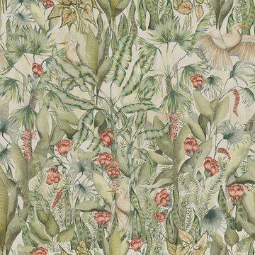 Mangrove Printed Cotton Fabric Green