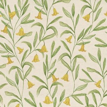 Bell Meadow Printed Cotton Fabric Honey