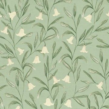 Bell Meadow Printed Cotton Fabric Verdure
