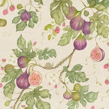 Fig Gardens Printed Cotton Fabric Cream